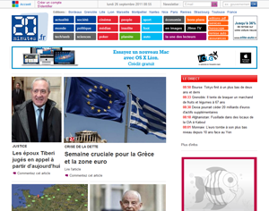 capture d'écran du site 20minutes.fr