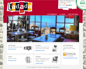 capture d'écran du site du bar Adada
