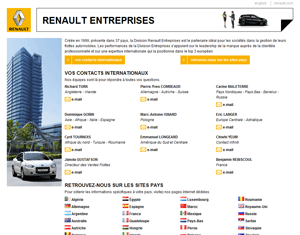 capture d'écran de la page Renault Entreprises