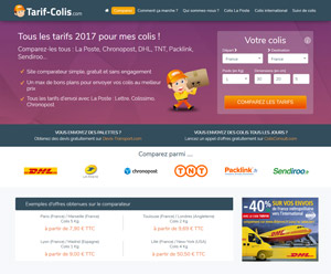 capture d'écran du site tarif-colis.com