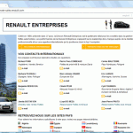 Projet pour Renault, une page simple pour la vente aux entreprises